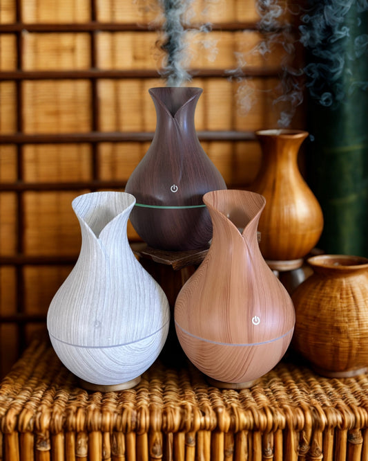 Small Faux Wood Aromatherapy Oil Diffuser & Cool Mist Humidifier