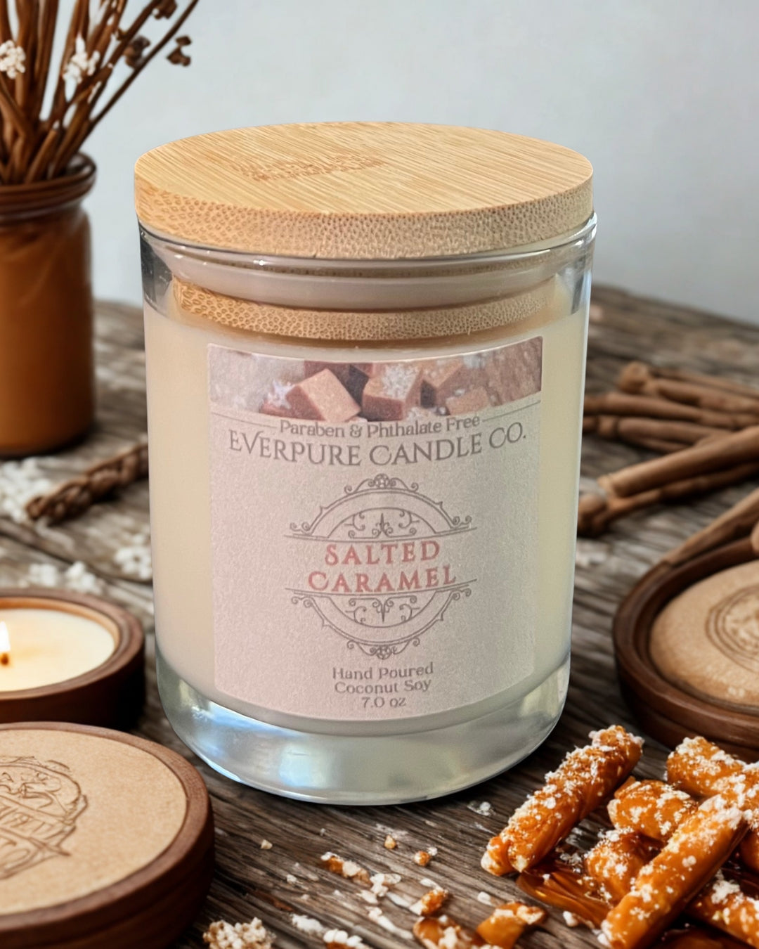 Salted Caramel 7 oz. Glass Candle