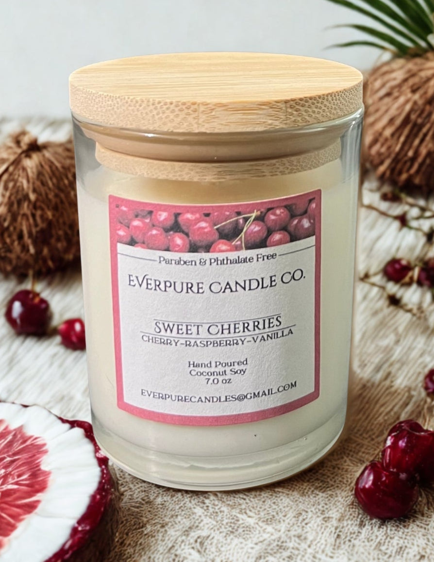 Sweet Cherries 7 oz. Glass Candle