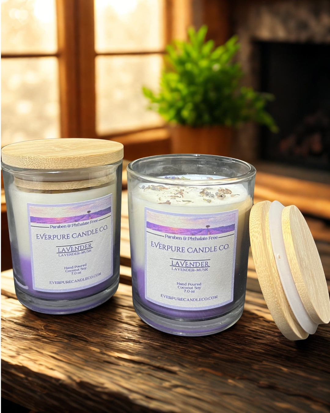 Lavender Glass Candle